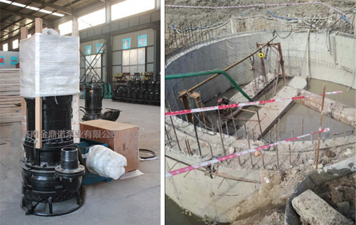 [福建]55KW潜水吸沙泵用于电厂沉井打桩清泥沙